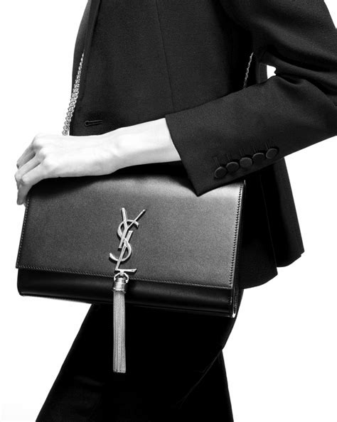 ysl medium kate tassel croc-embossed|Saint Laurent Kate Medium YSL Wallet on Chain in Croc .